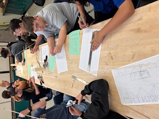 students building a bridge