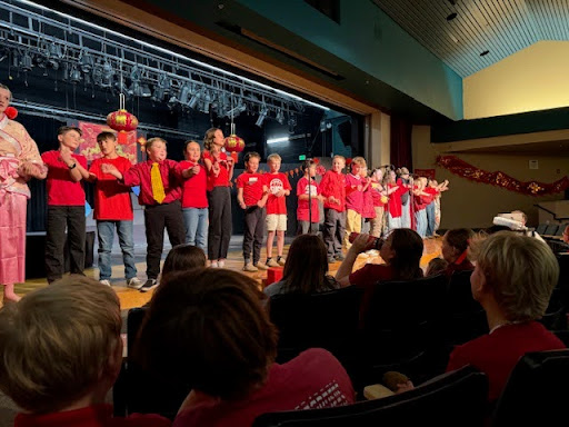 students performing at Chinese New Year