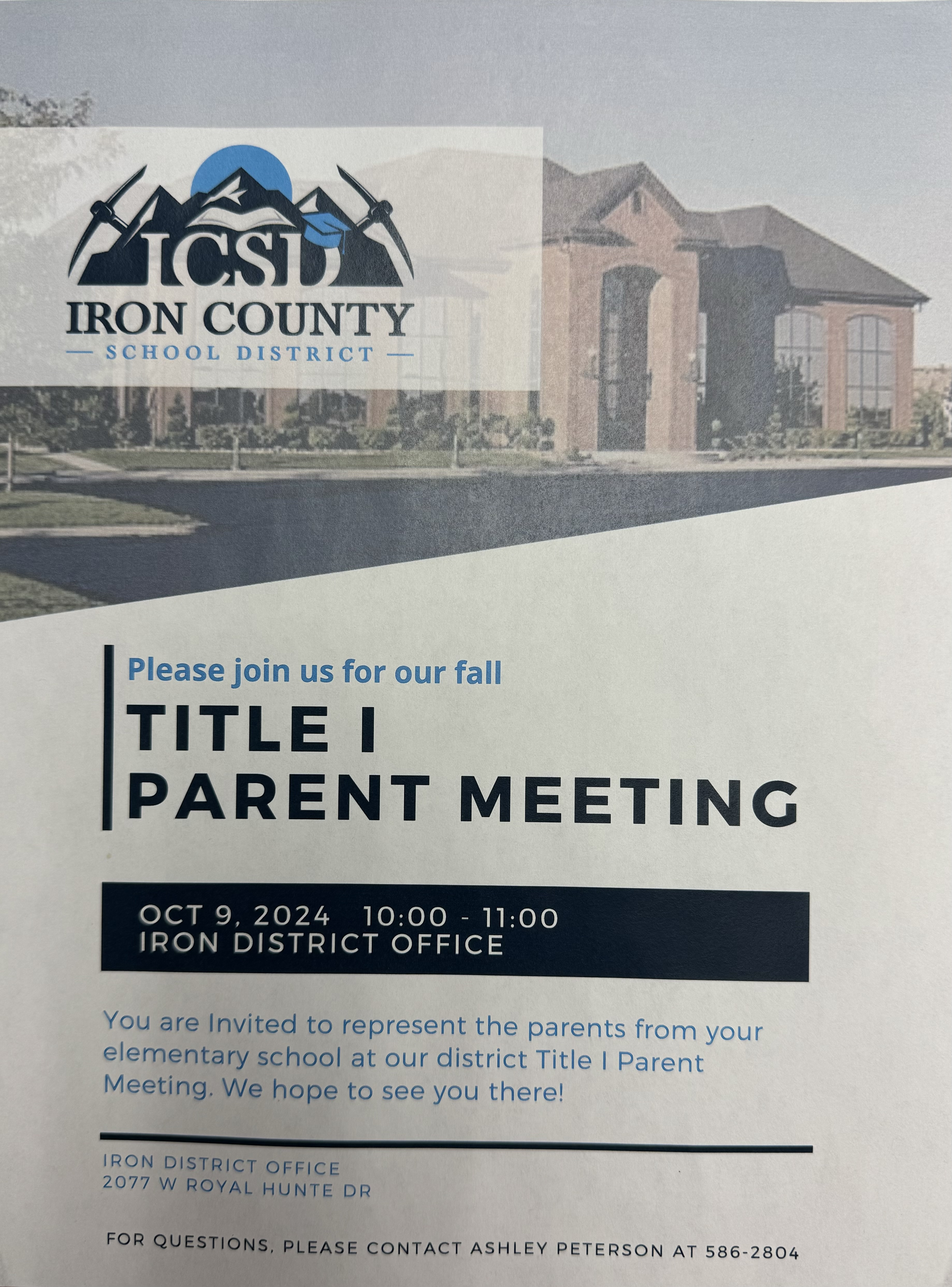 ICSD Parent Mtg