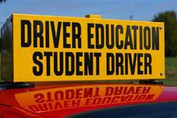 Sign saying Driver Education