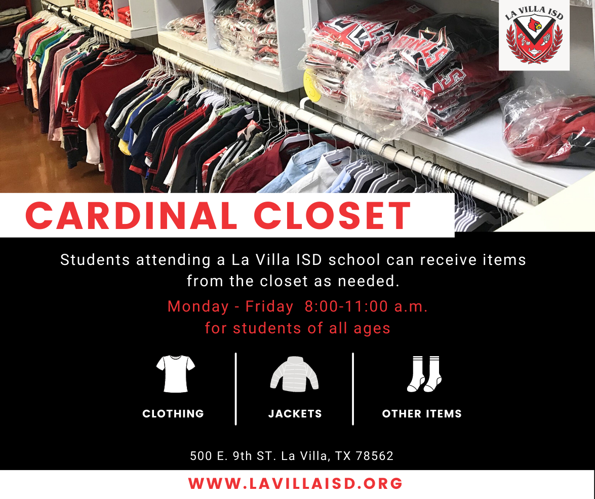 La Villa ISD Cardinal Closet
