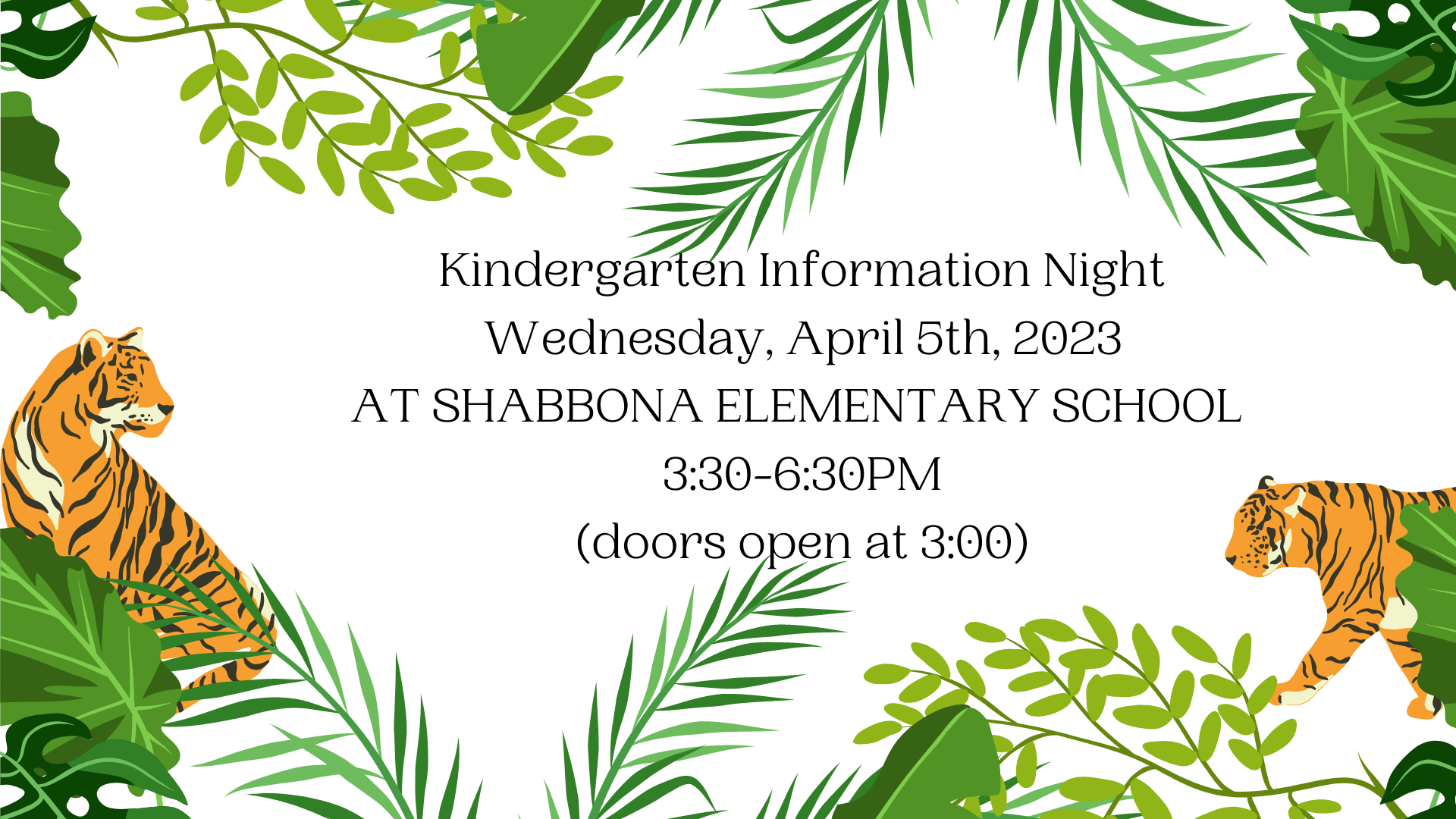 Kindergarten Info Night Flyer