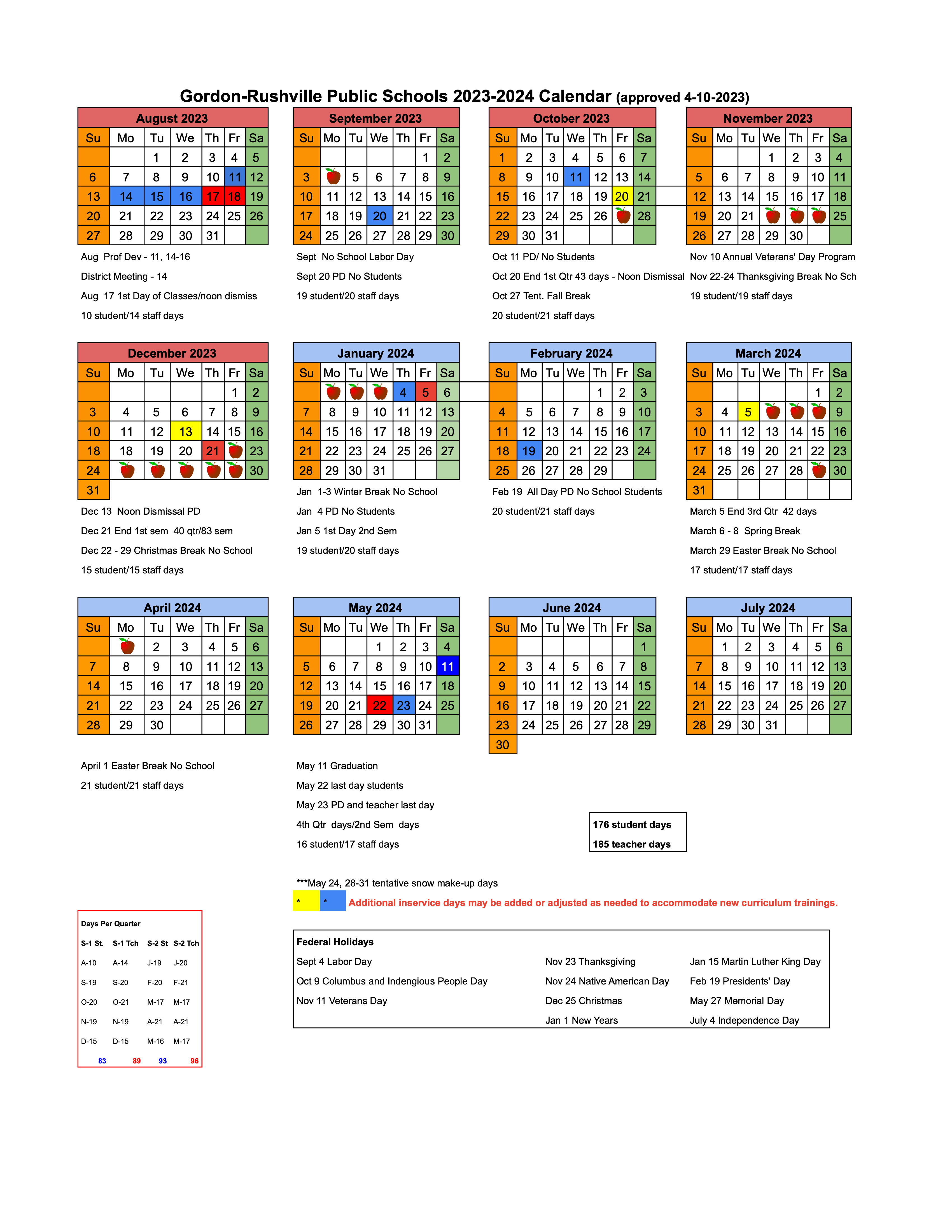 Grps School Calendar 2025 2026 Printable