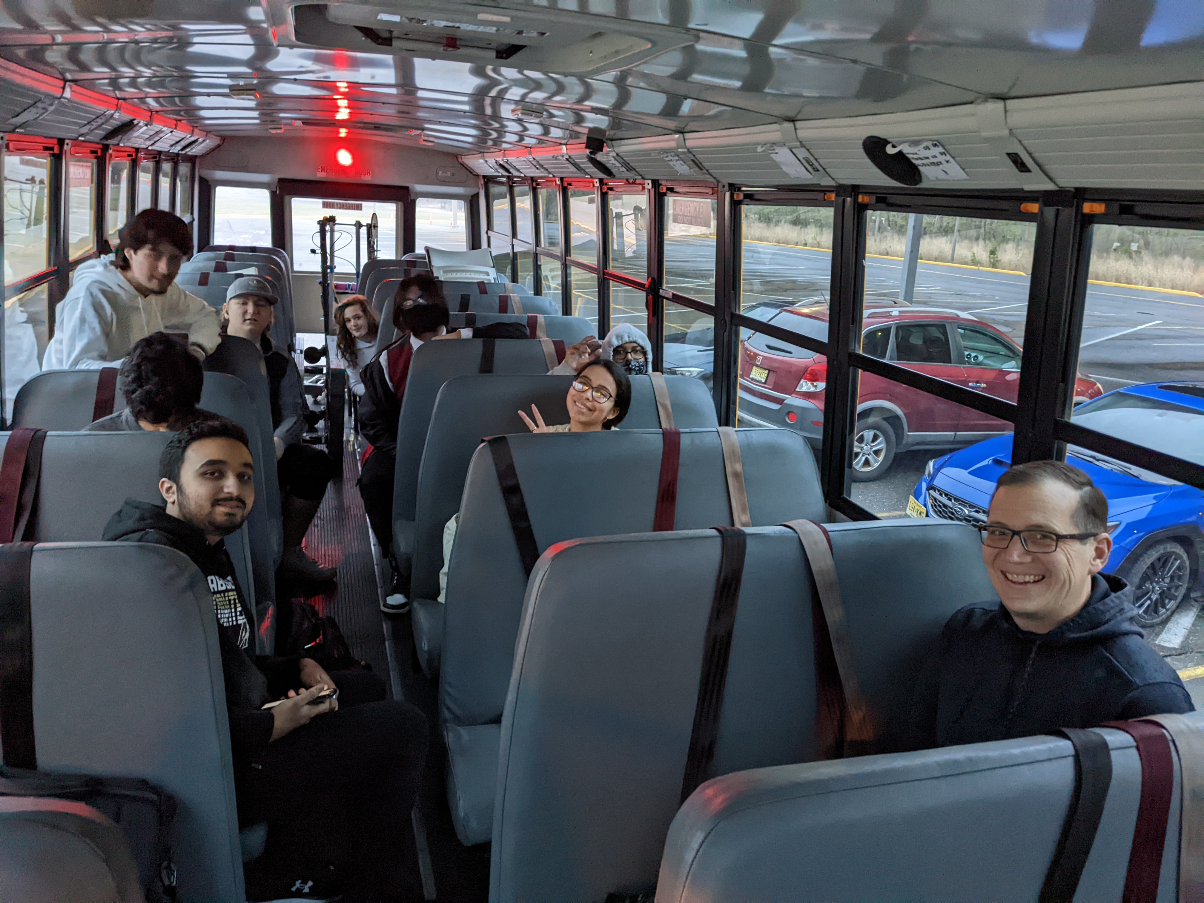 on the bus
