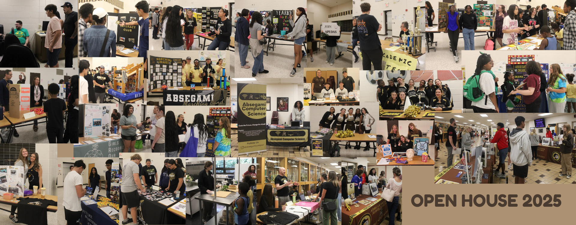 collage of pictures from open house