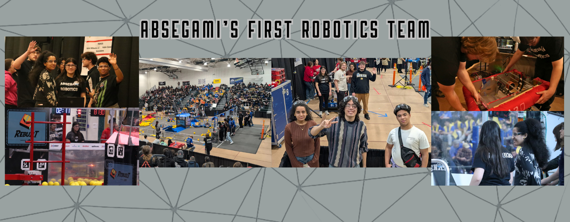 collage of photos of our robotics team