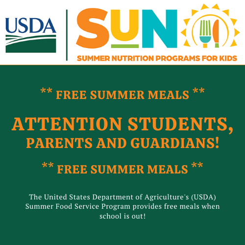 SUN Meals provides free, convenient meals and snacks for kids during the summer at schools, parks, libraries, and other neighborhood locations. Learn more and find local meal sites here: