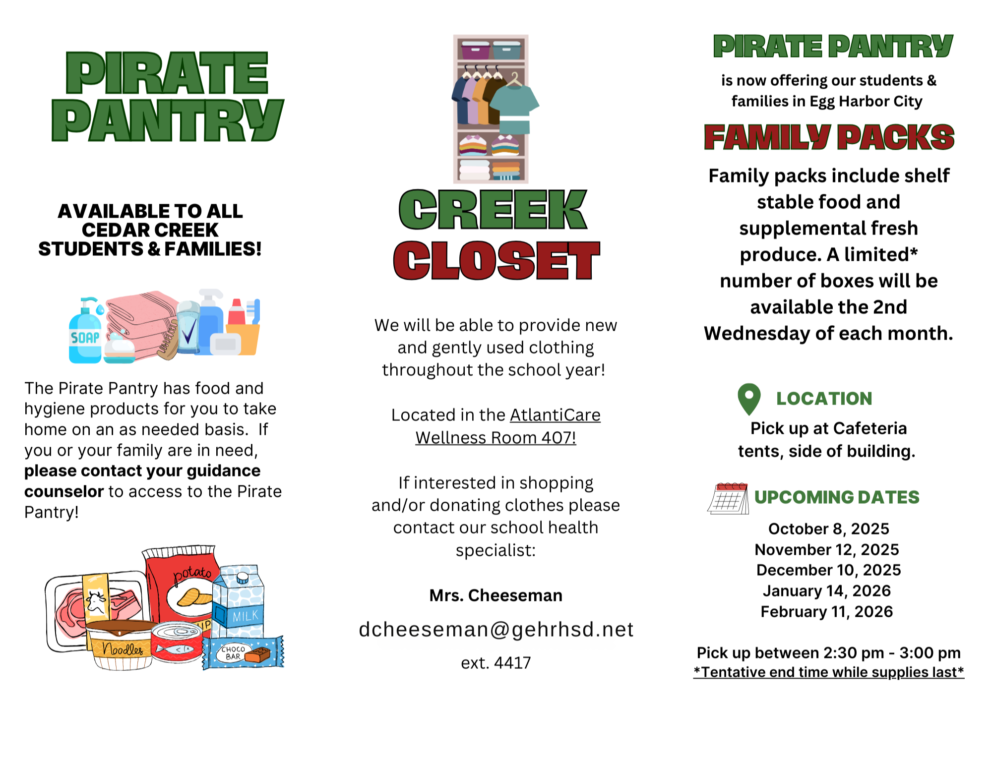 Pirate Pantry Information