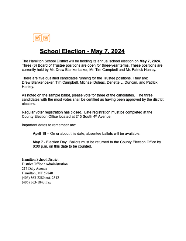 April 2024 Election Info