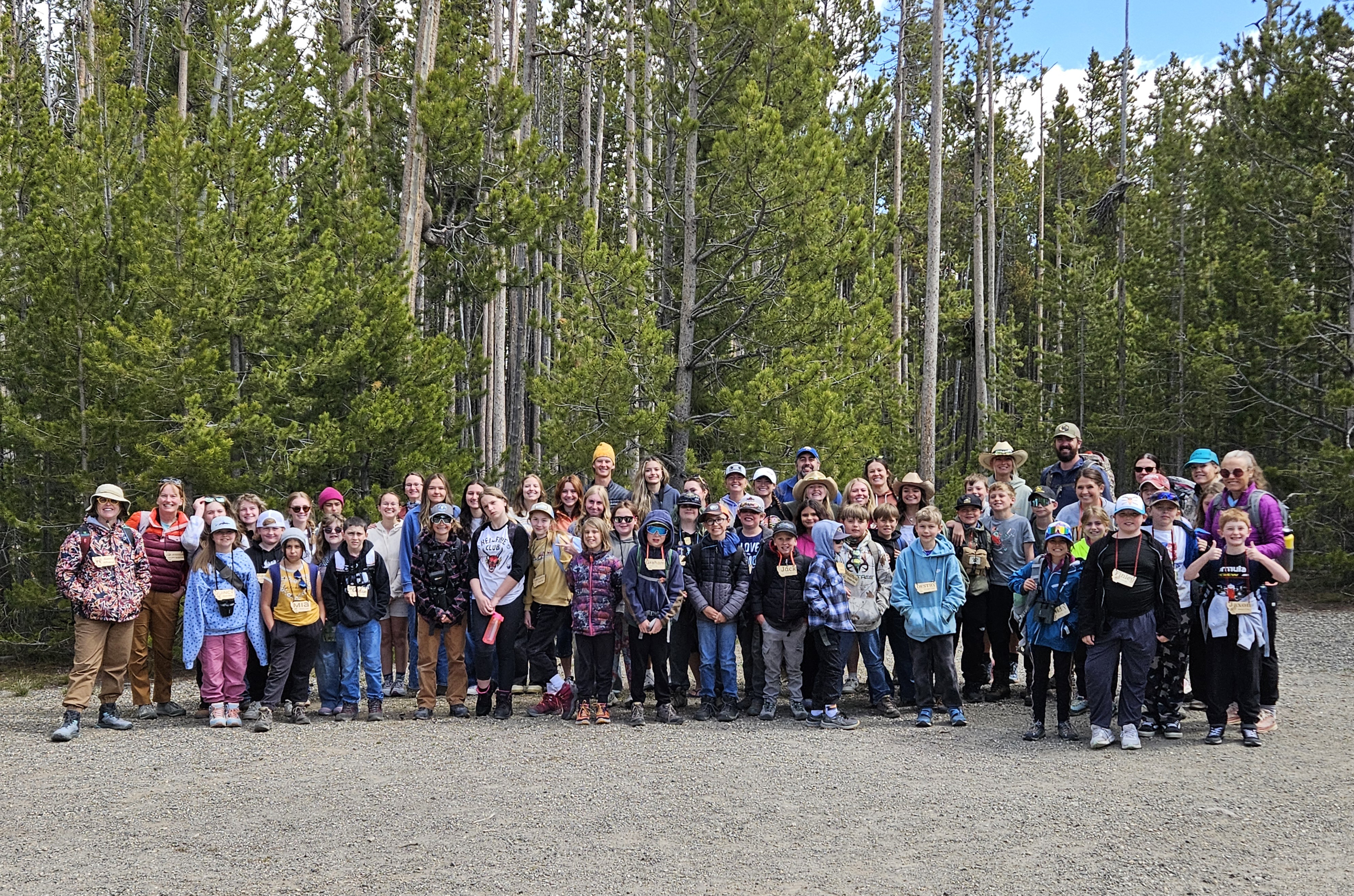 HHS CWW students meet up with Expedition Yellowstone 4th grade students at Yellowstone National Park