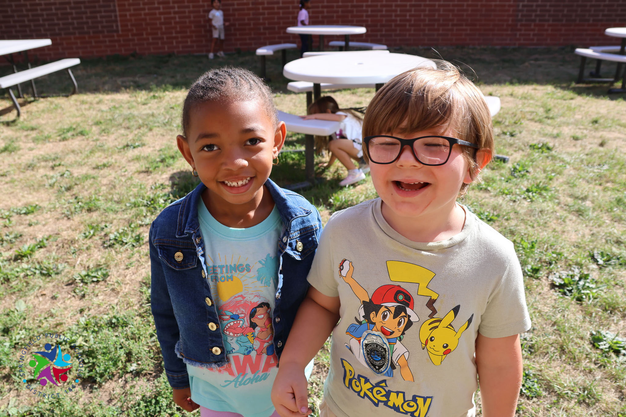 students playing outside 
