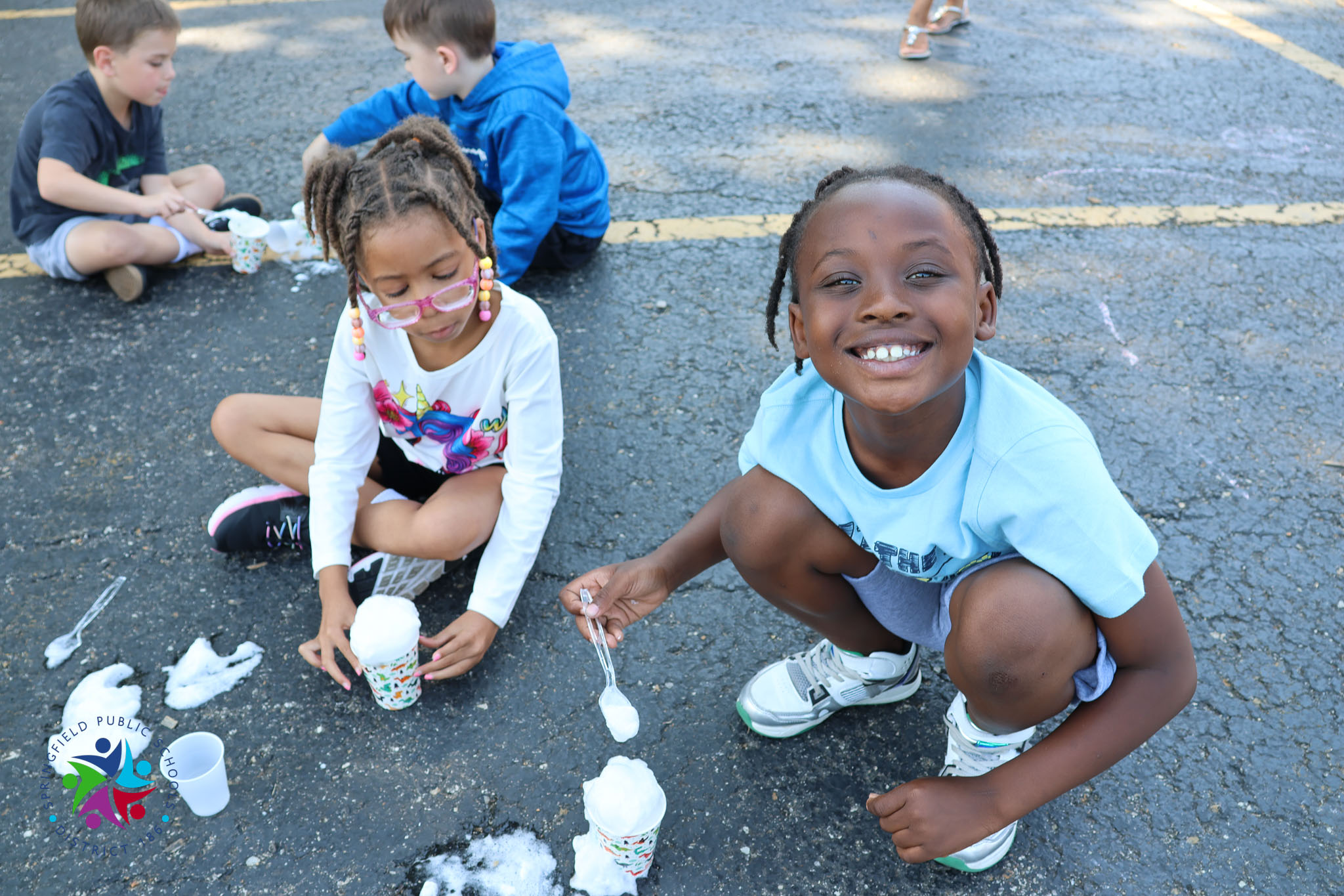 science experiment with first graders