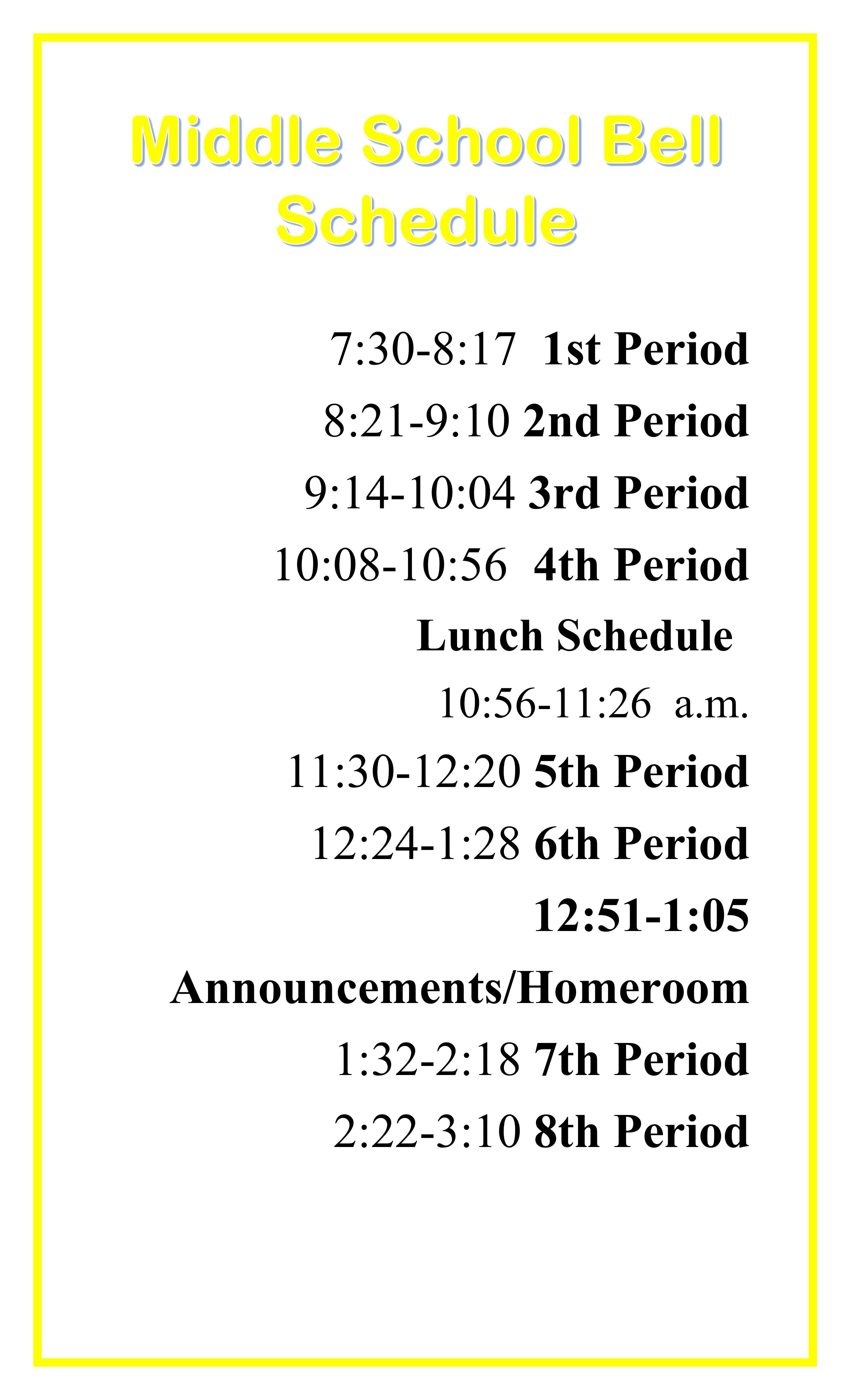 Horizon Middle School Bell Schedule 2024 2025 blair coralie