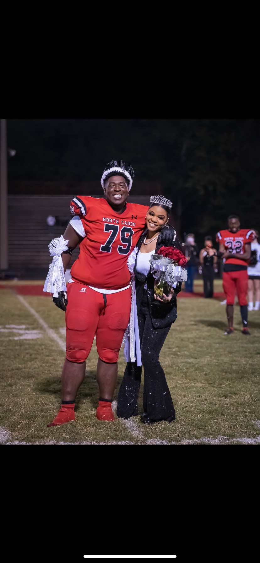 Football homecoming king and queen