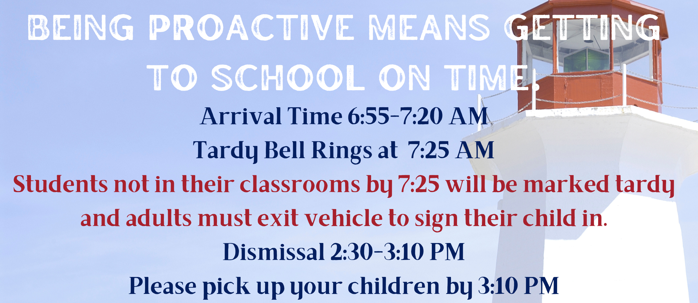 school entry and dismissal times