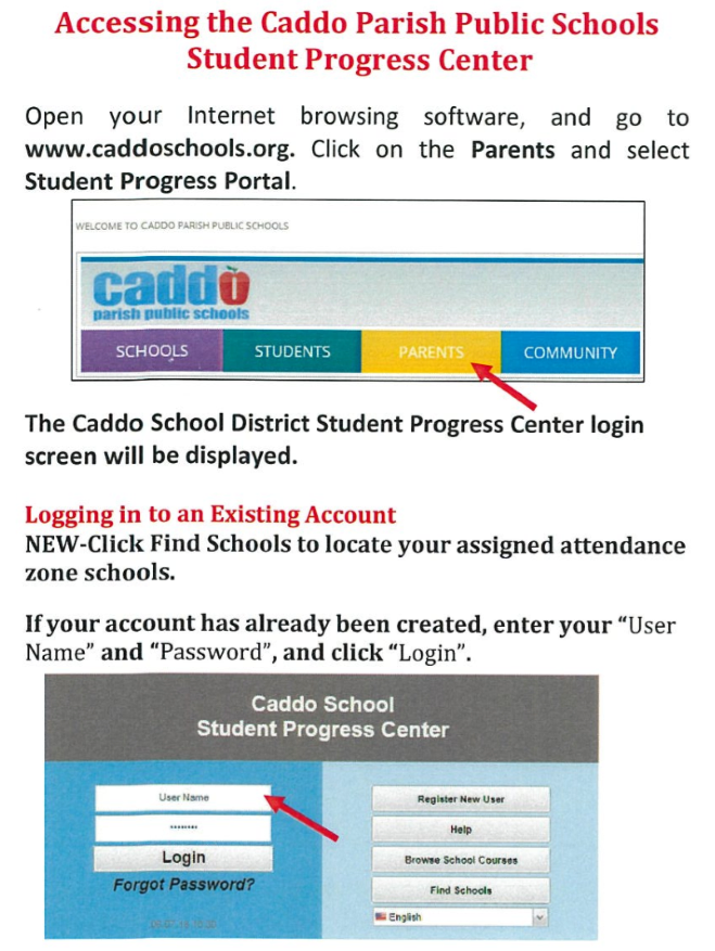 Accessing the Parent Portal from the District site