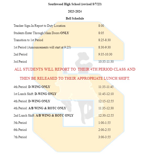 Bell Schedule 23-24