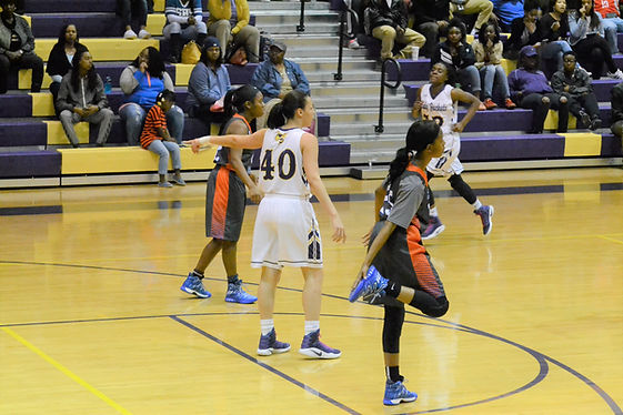 Basketball team in a game