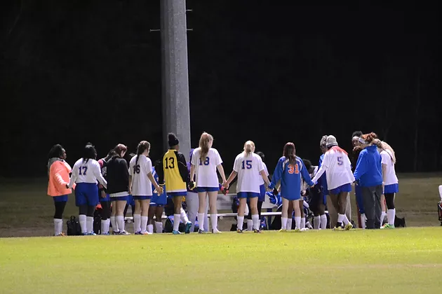 Soccer team in game