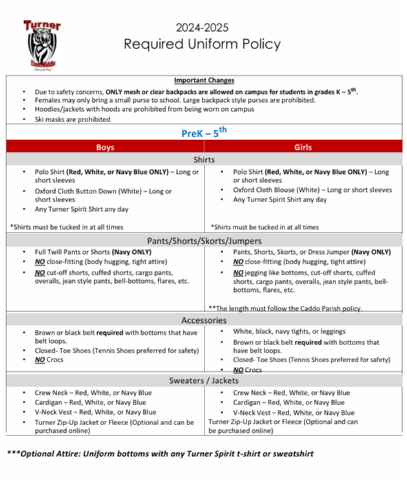 Required Uniform Policy