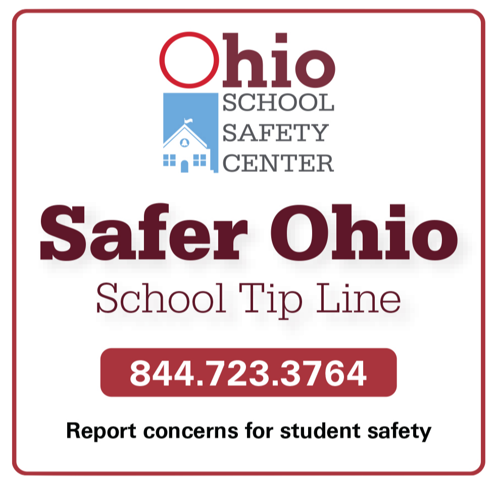 Ohio School Safety Center - Safer Ohio School Tip Line - 844.723.3764