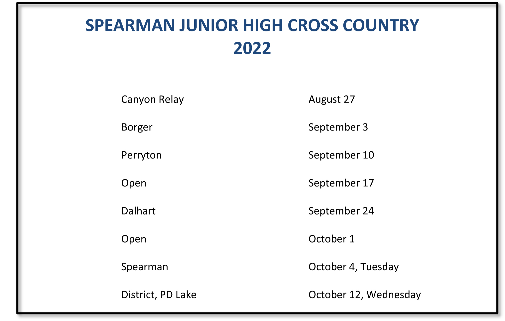 JH Athletics Spearman ISD