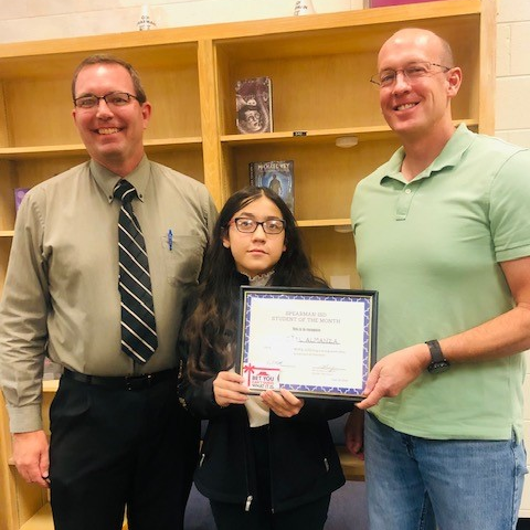 Crystal Almanza - 8th grade Student of the Month