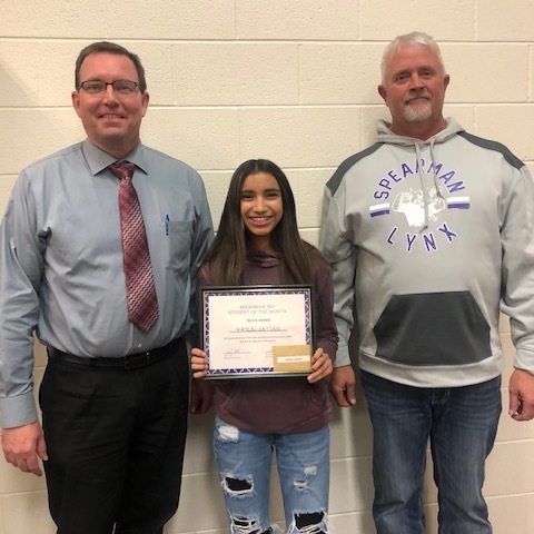 Kaylei Gaytan - 8th grade Student of the Month (last month)
