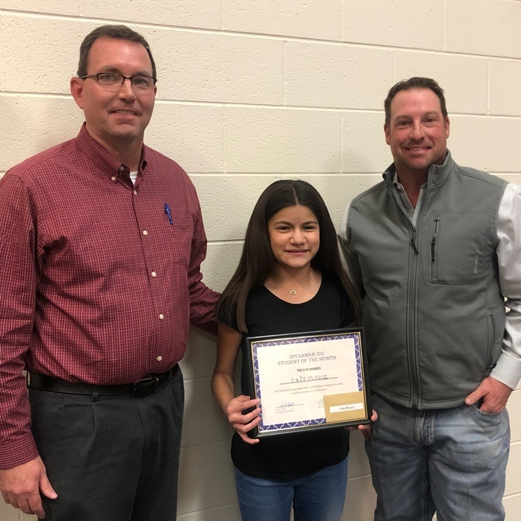 Paty Munoz - 8th grade Student of the Month (last month)