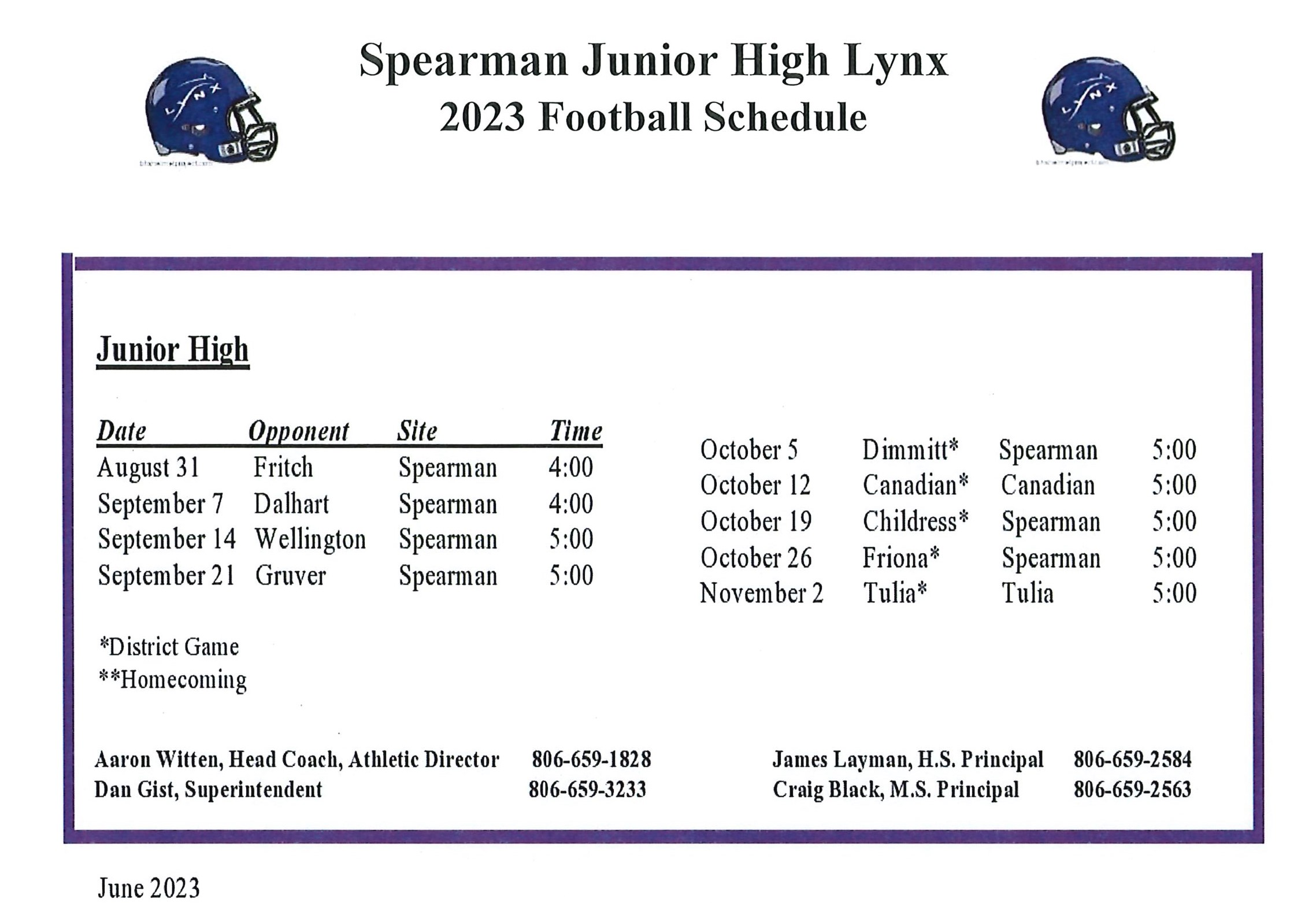 JH Athletics Spearman ISD