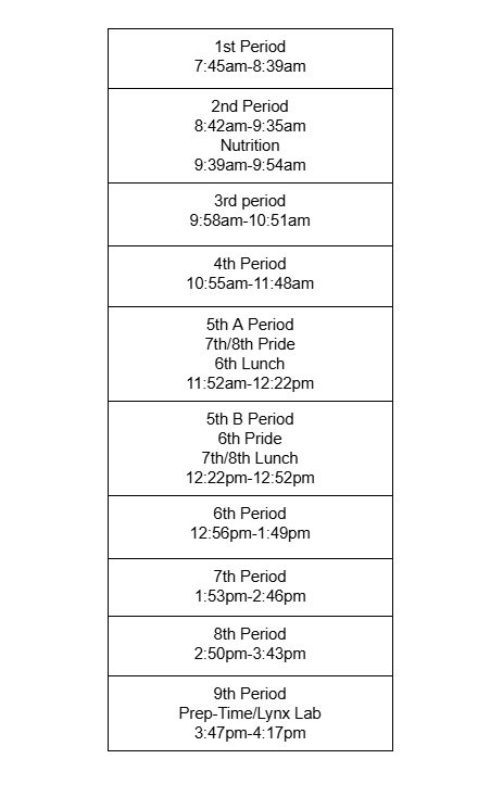 25-26 Bell Schedule