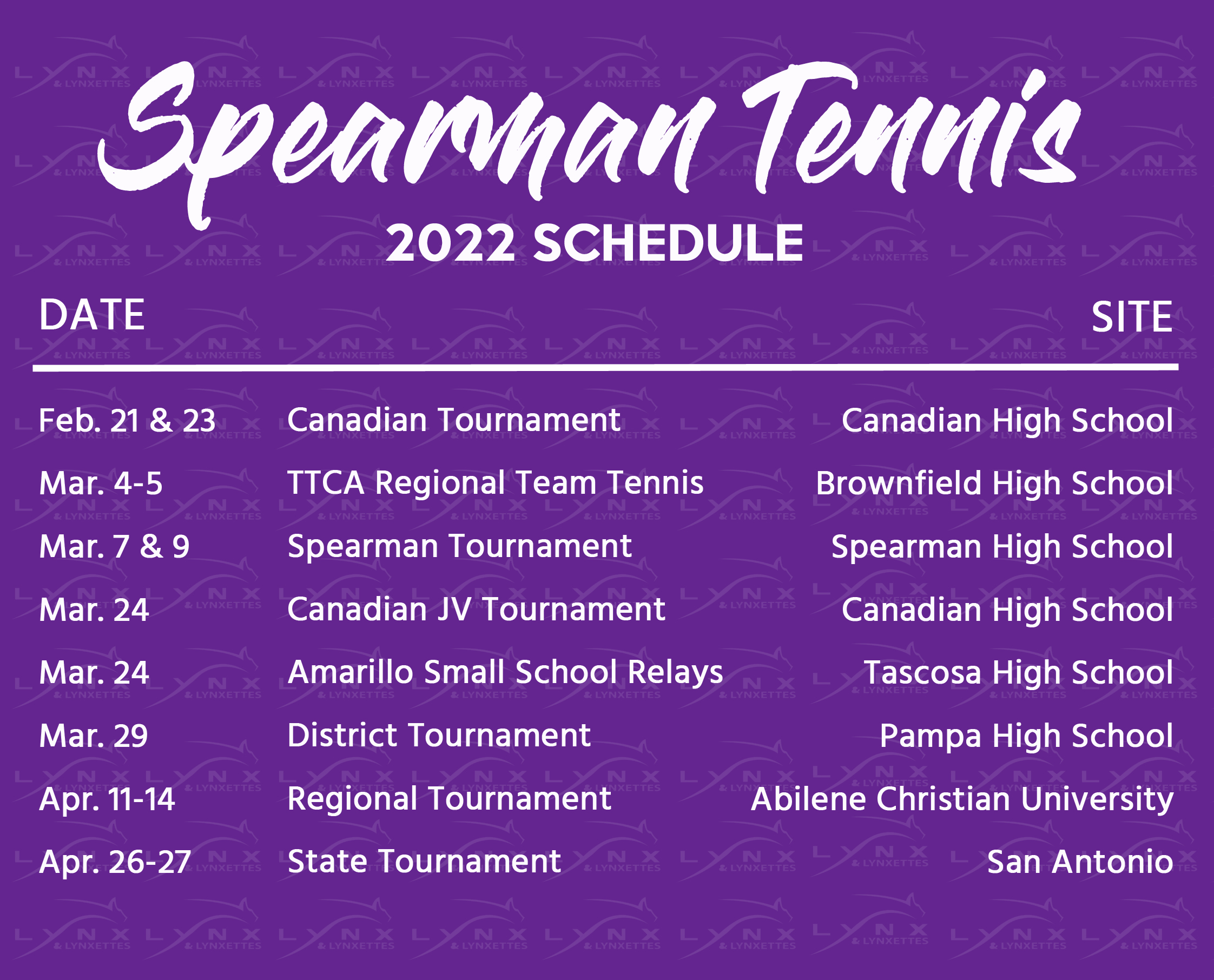 Tennis Spearman ISD