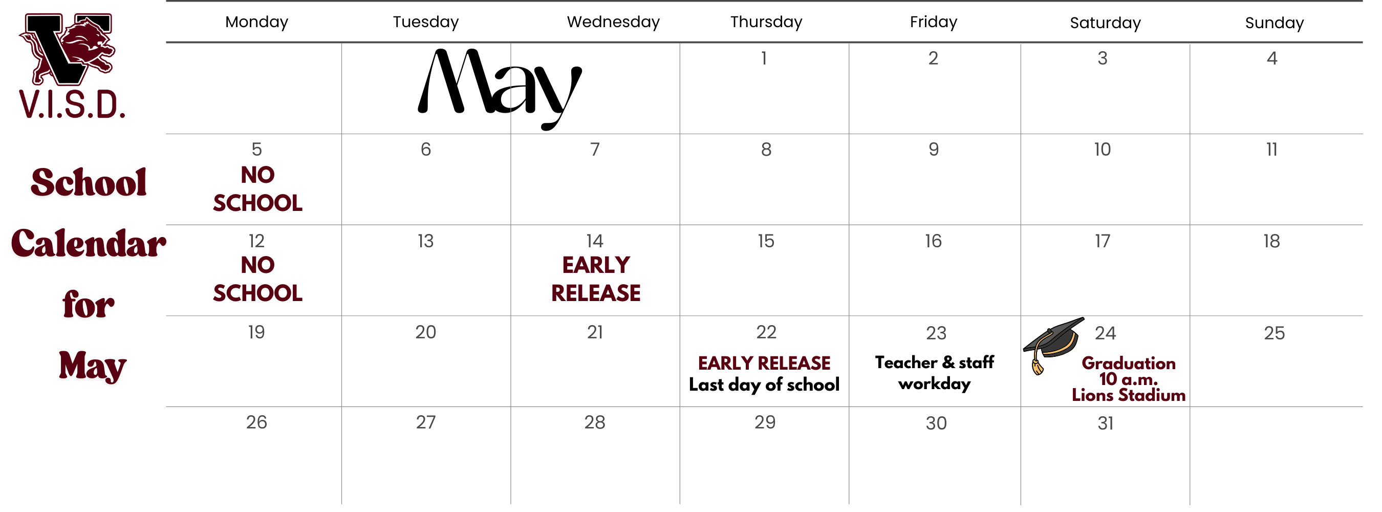 visd calendar may