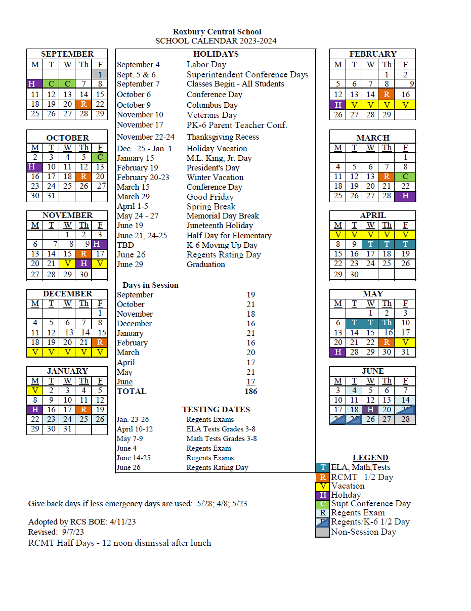 Rev. 23-24 Calendar