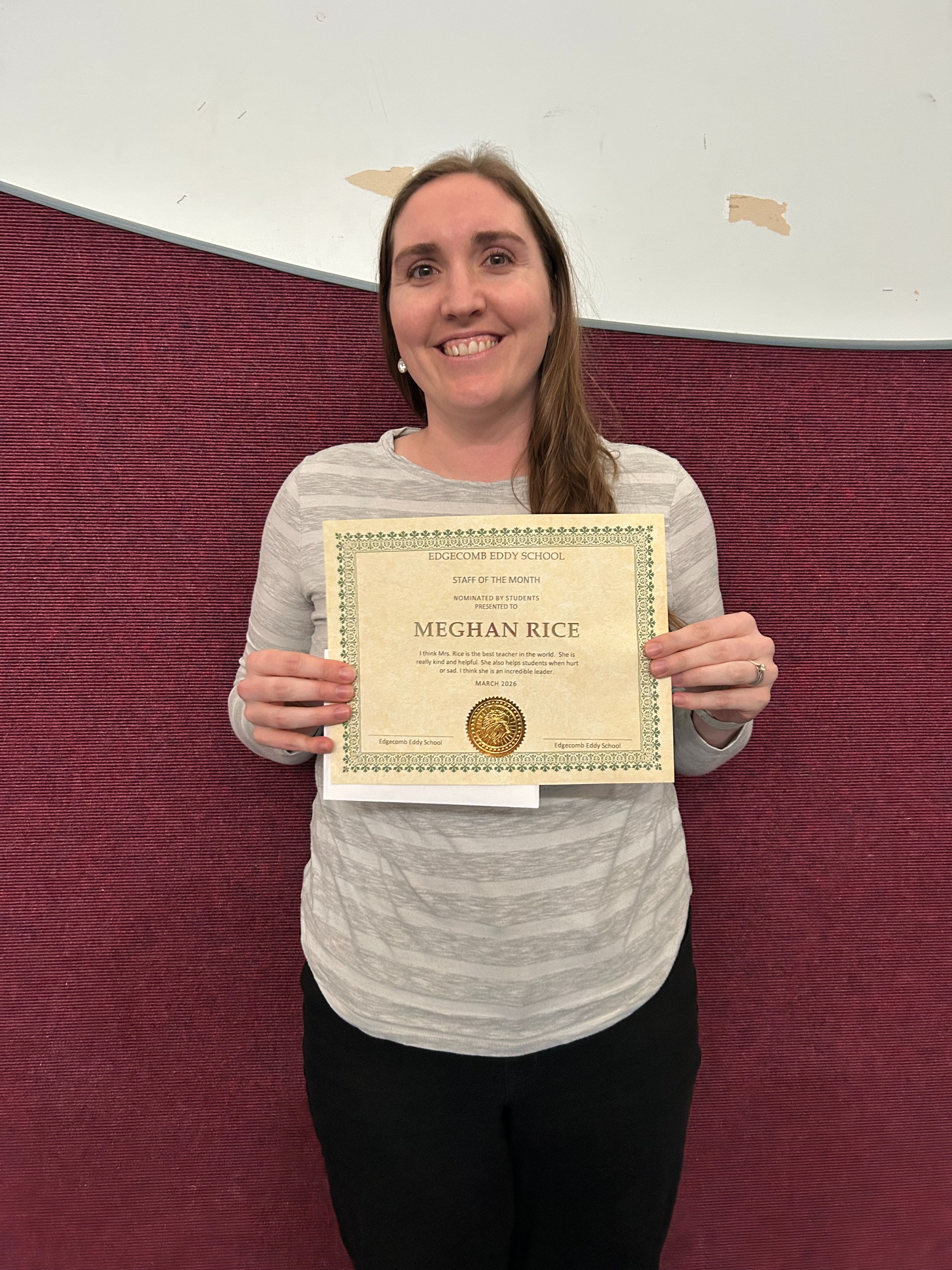 March Teacher of the Month