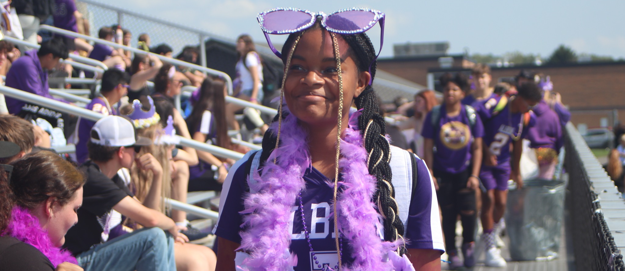 student smiling in Eagle Pride