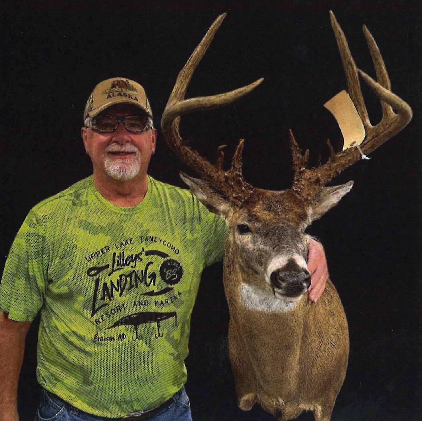 Tim Stidham with deer shoulder mount