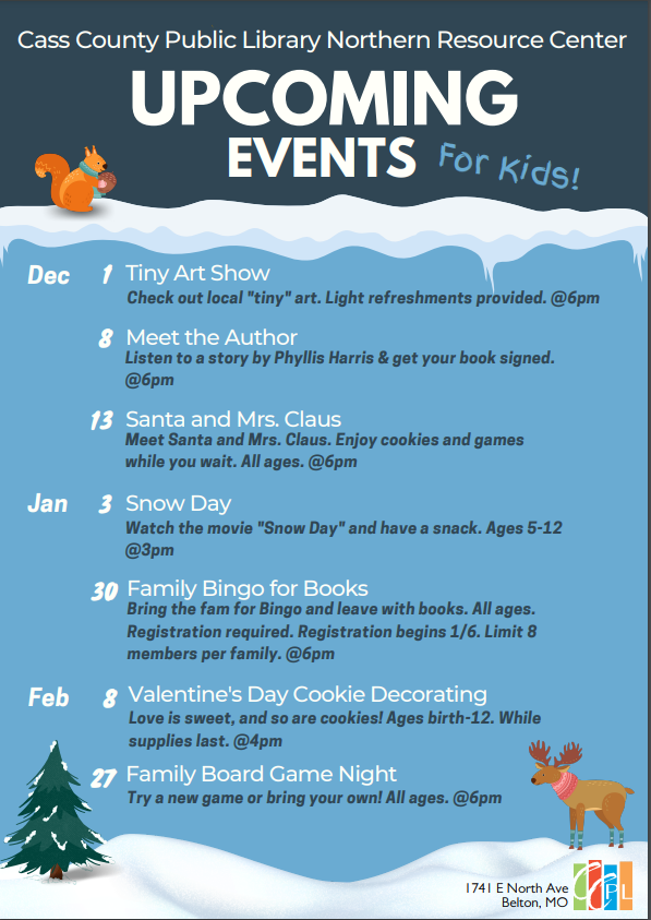 Cass County Public Library upcoming events