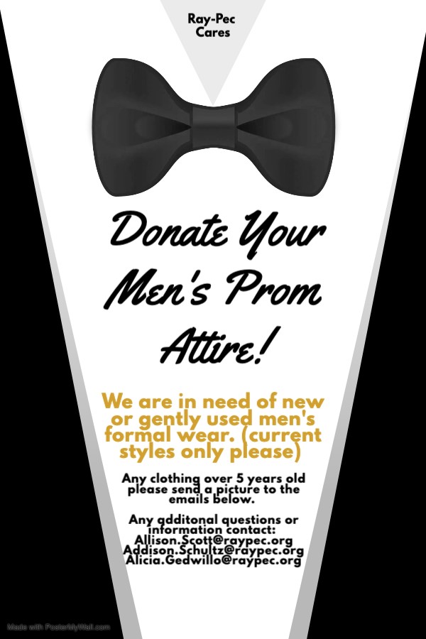 Mens Prom Attire donation flyer