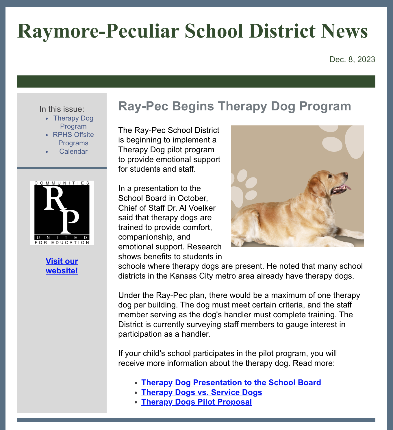 Raymore-Peculiar School district