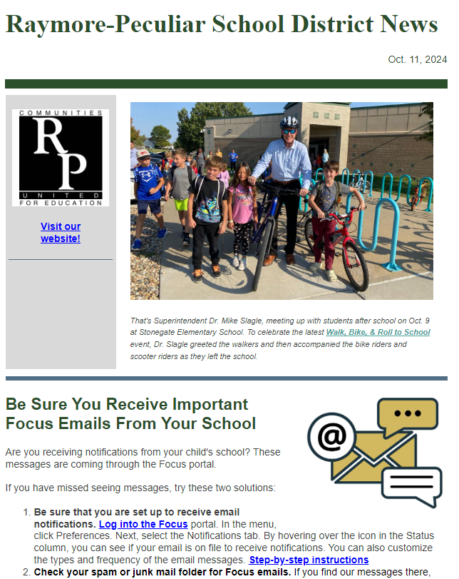 Oct. 11 School News