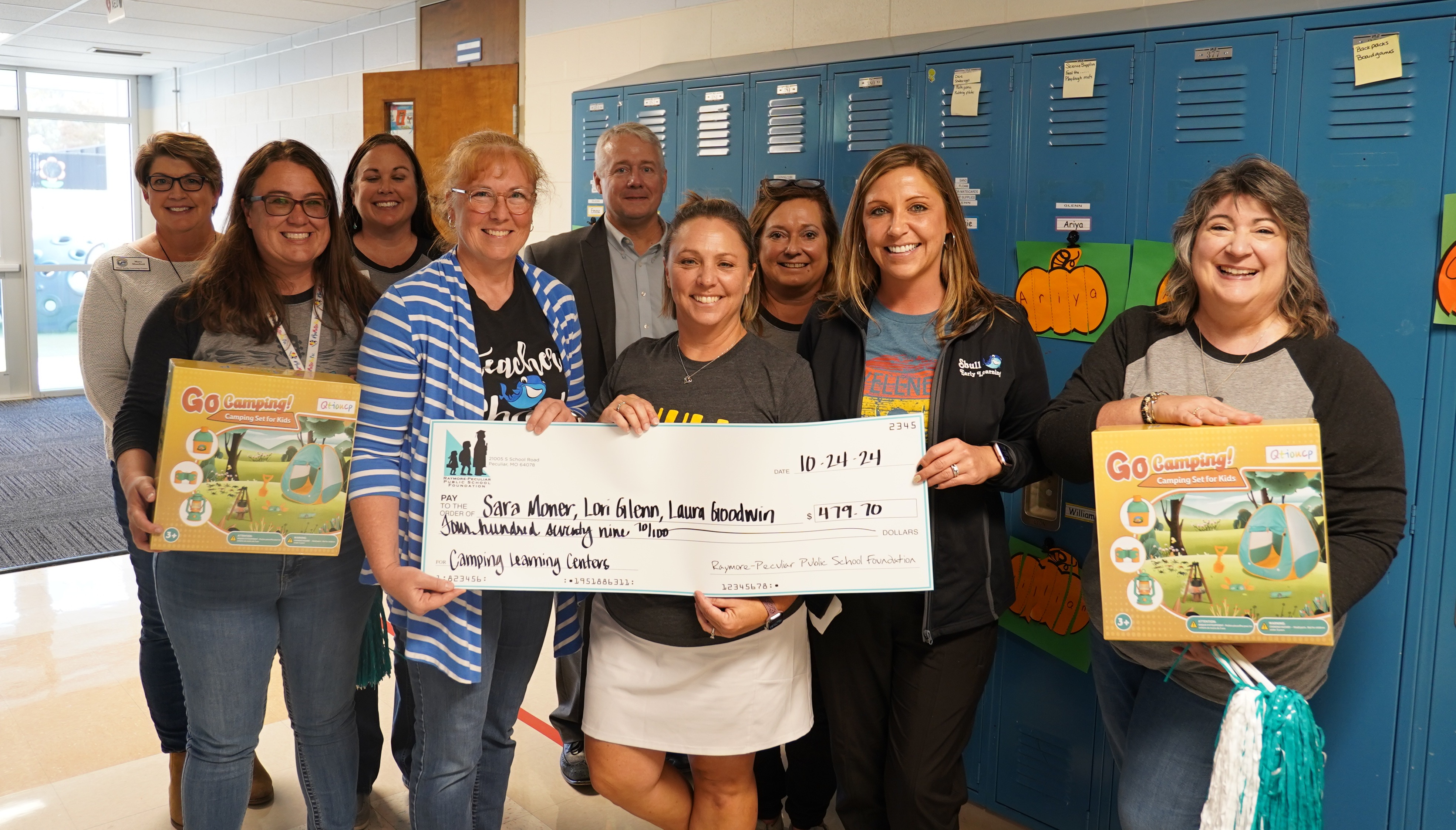 Shull teachers receive grant for camping learning centers