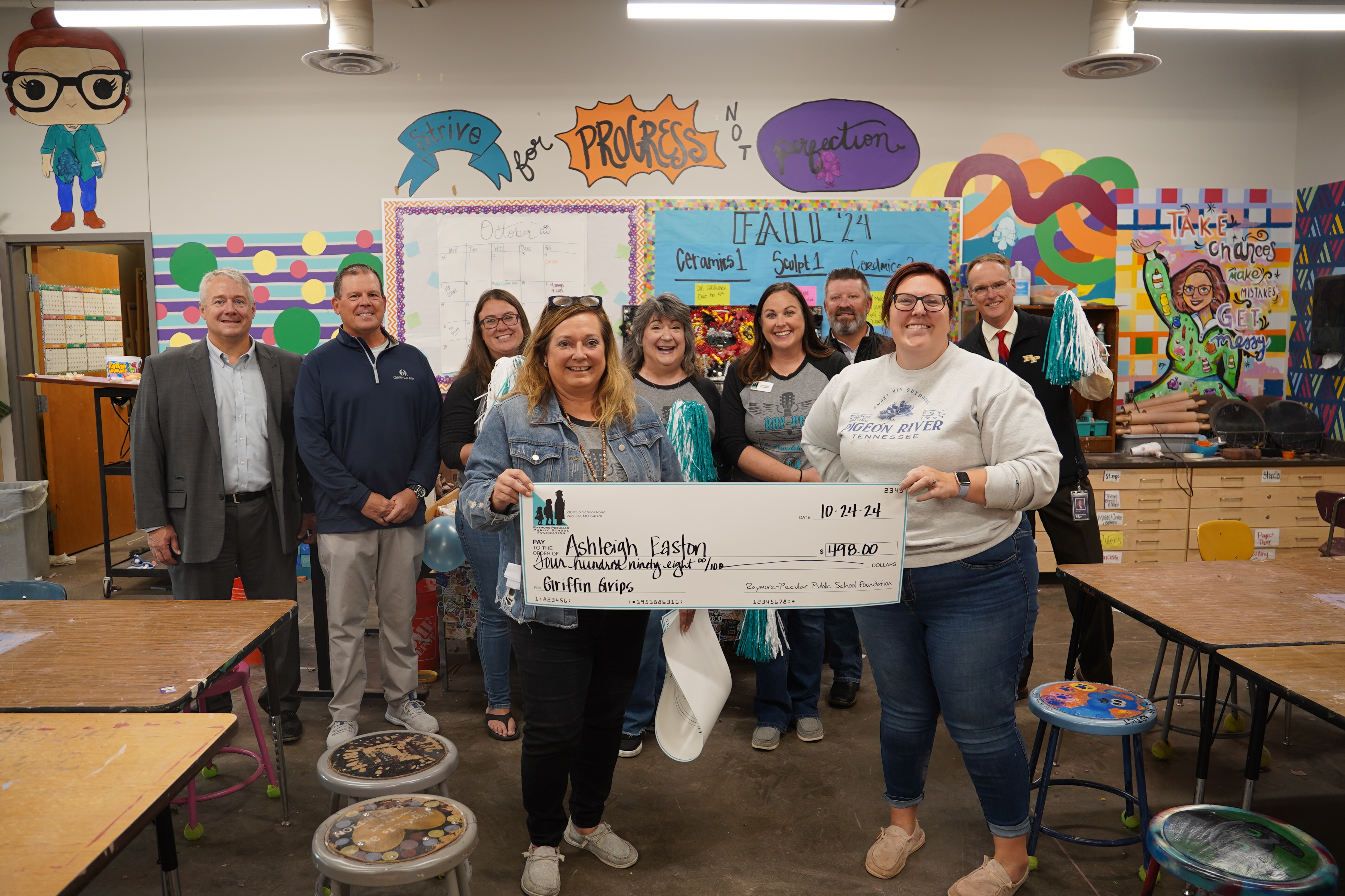 High School Teacher Ashleigh Easton receives a grant