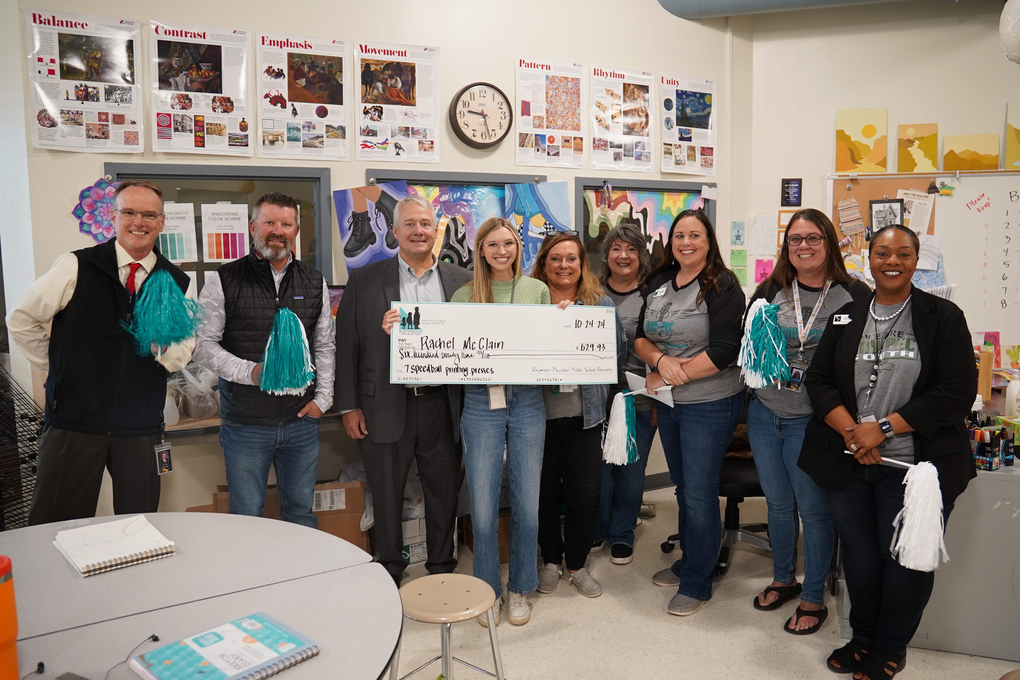 South Middle School Teacher Rachel McClain received a grant