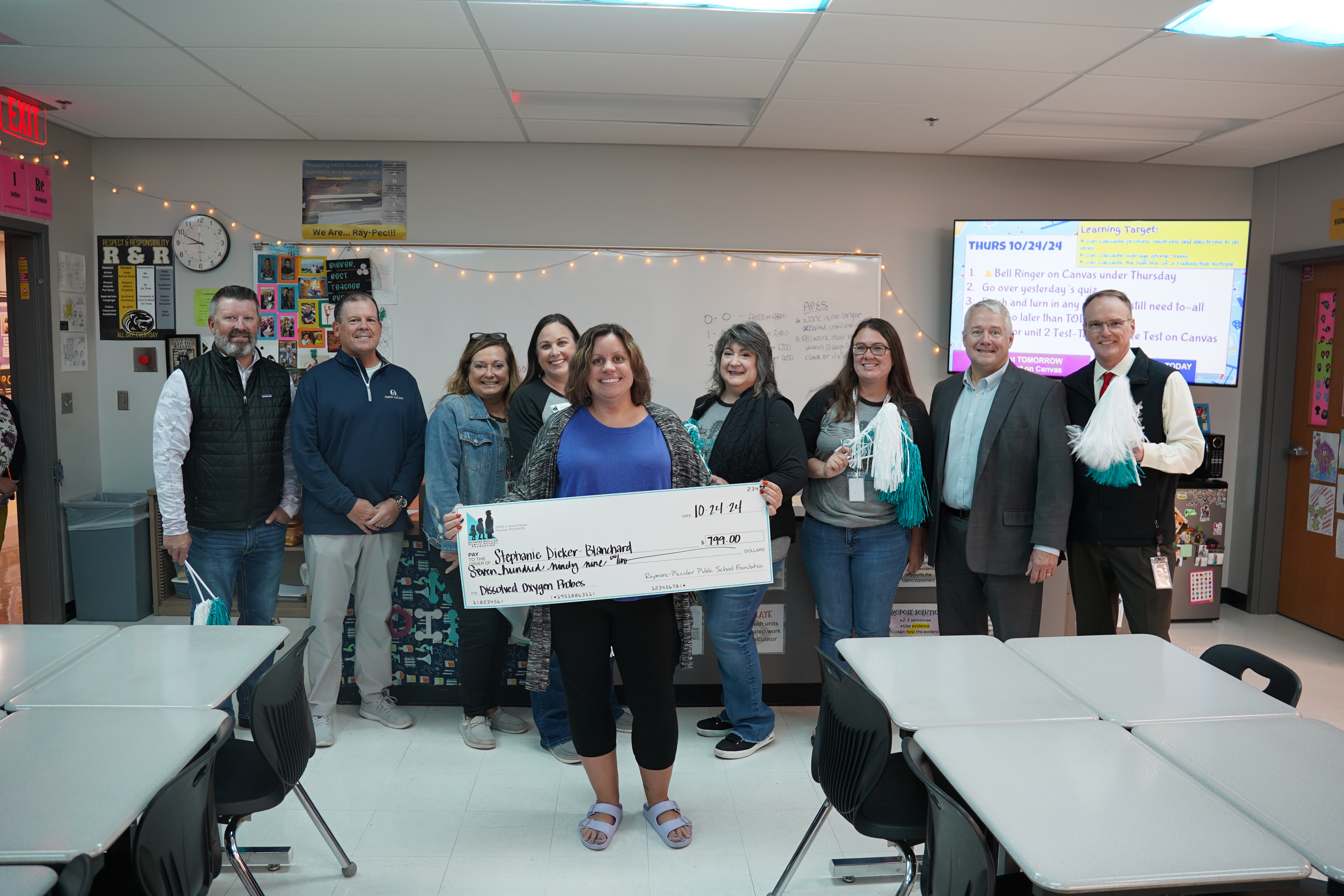 High School Teacher Stephanie Dieker Blanchard received a grant