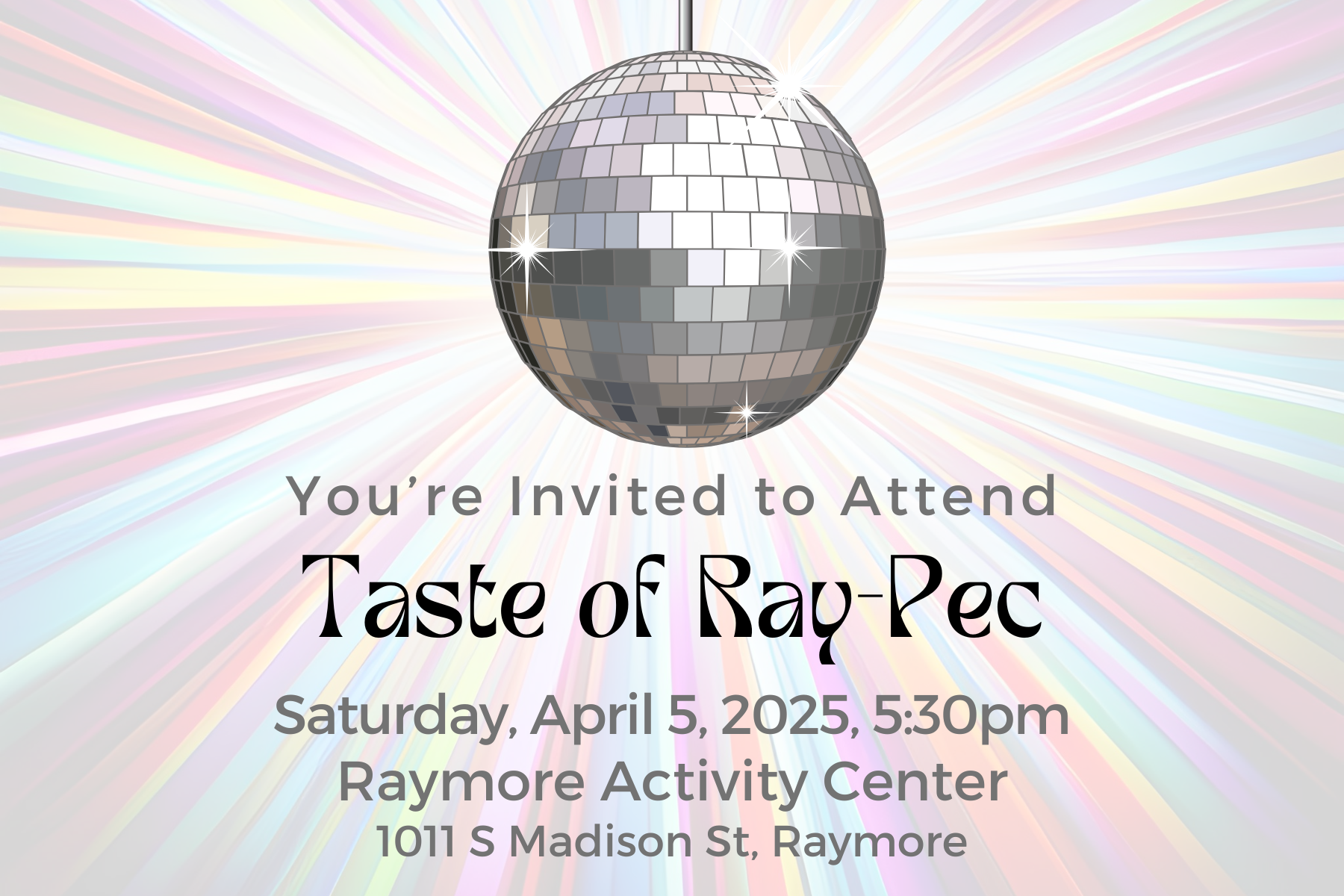 Taste of Ray-Pec Flyer