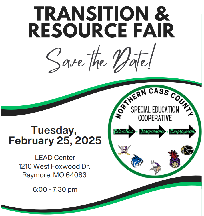 Flyer with the words: Transition and Resource Fair