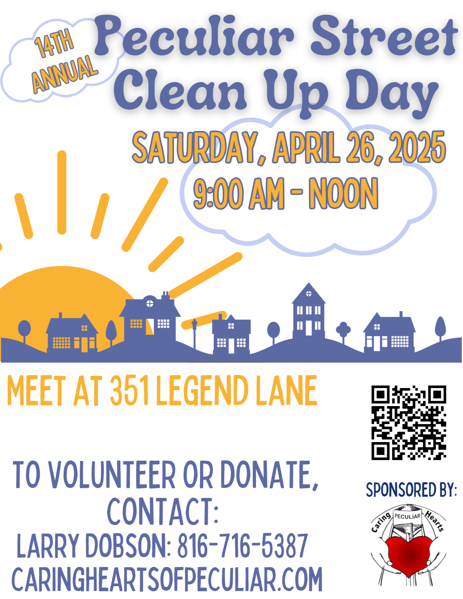 Caring Hearts of Peculiar has set the date for the 14th Annual Peculiar Street Clean Up Day