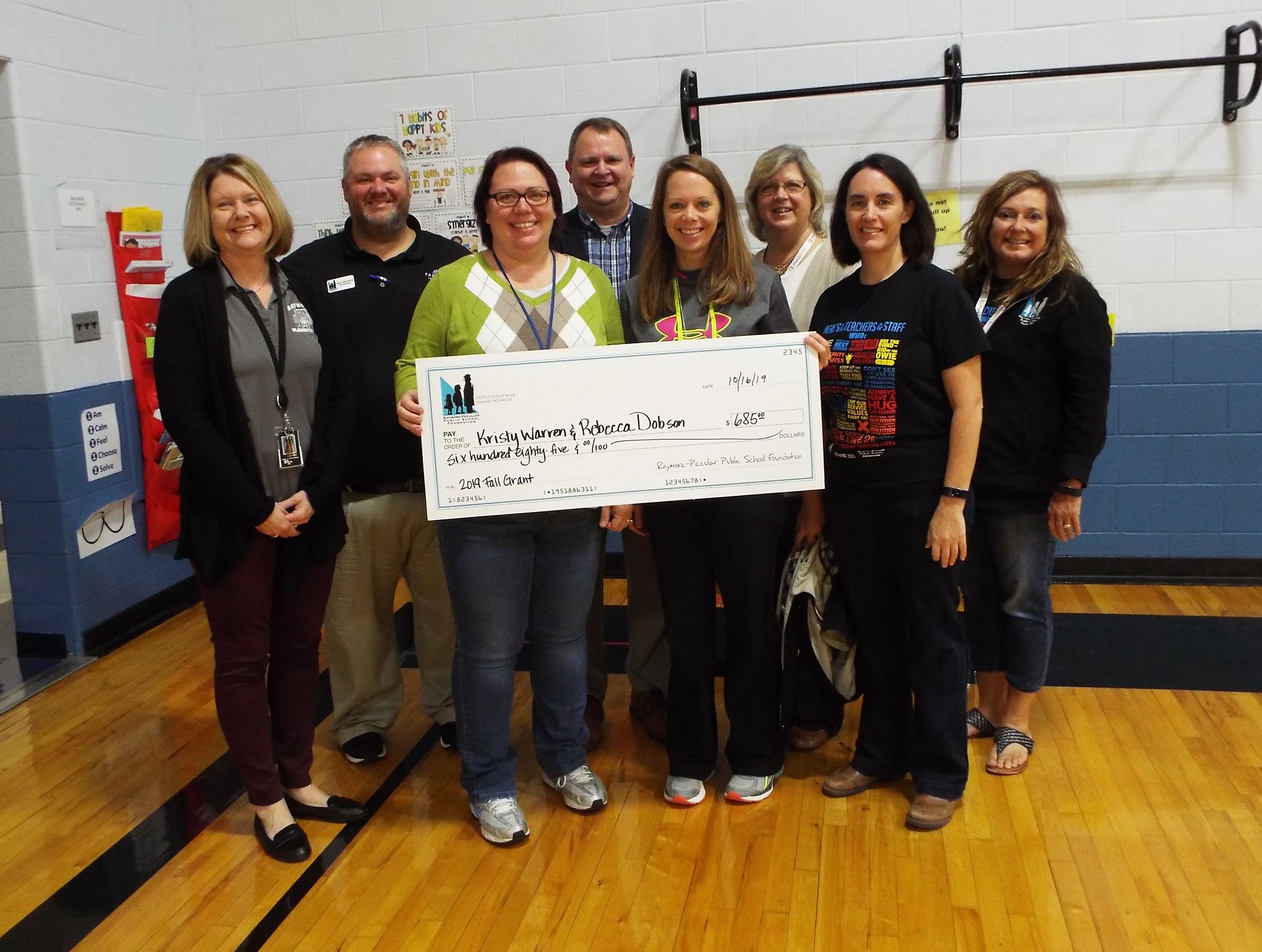 Kristy Warren and Rebecca Dobson, received a $685 grant to purchase three tricycles to be used as part of the Positive Playground program. Warren is the Focus Facilitator. Dobson teaches physical education.