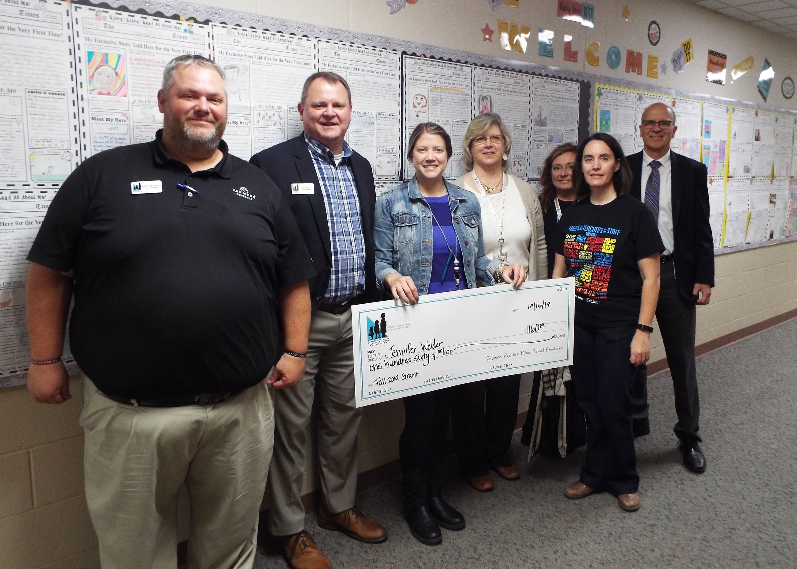 Stonegate Elementary Speech Teacher Jennifer Welder received a grant of $160 to purchase extra books for the Speech/Language Therapy Room Library and supplies for monthly activities.